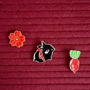 New- Cute Animal and Nature Enamel Pin Set